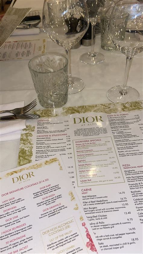 dior alto menu